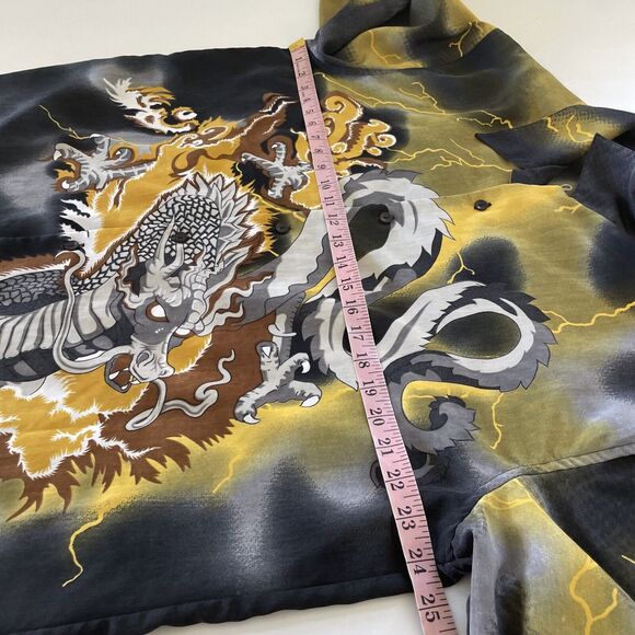 Vintage Extreme Limit Shirt Mens Large DRAGON All Over Graphic Print Y2K Street - Picture 7 of 9